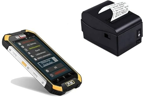 Modernes MINI-Kassensystem mit einem Handheld mit Stoßschutz für die Gastronomie: Restaurant, Biergarten, Shisha-Bar usw, Gastro-Kasse, Restaurant-Kasse