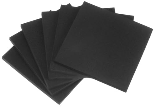 QUARKZMAN 6 Stück Gummi Schwingungsdämpfer Pads 6,35mm dick x 100mm lang Antivibrationsmatte Quadratische Waschmaschinen Unterlage Unterlegplatten Gummiblock für HVAC Kompressor Klimaanlage