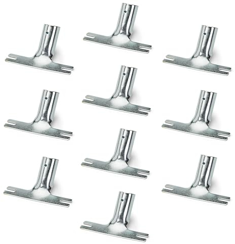 TRIUSO Stielhalter aus Metall verzinkt Metallstielhalter Ø 24 mm für Besen Besenstiel (10 Stück)