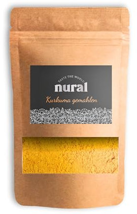 nural Kurkuma gemahlen 450g | Golden Gelbes Kurkuma Pulver: Traditionelles Gewürz für exotische Küche | Kurkuma Gewürz | Curcuma Pulver | Tumeric Powder | Ayurvedisches Gewürz | Curry