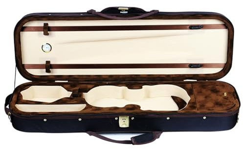 Geigenkoffer Geige Koffer 4/4 Full Size ViolinCaseLeichter Tragbarer Professionelle Oblong Koffer Mit Hygrometer Rucksackgurten Violinenkoffer Geige Kasten