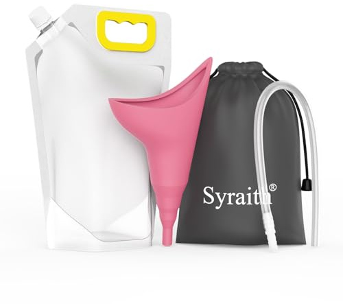 Ladies Urinator, återanvändbar Damurineringsenhet, Stående Eller Bärbar Toalett Med Anslutningsrör Och 1,5 Liters Insamlingspåse, Perfekt för Utomhusaktiviteter Såsom Camping (Rosa)