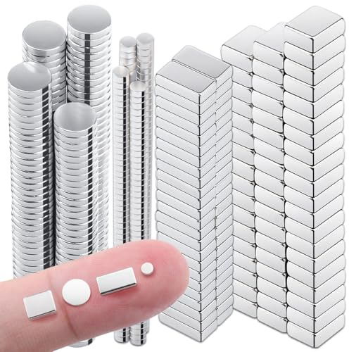 380 Stück Silber Neodym Magnete, 4 Verschiedene Größen, Starke Mini Magnete Zum Basteln, Magneten Klein Stark Für Whiteboard, Handwerk, Kühlschrankmagnete, Magneten Starker Halt Flach