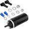 QWORK® 12V Electric Fuel Pump, Black Inline Extern Fuel Pump, High Pressure Injection Fuel Pump, Fits 0580464070