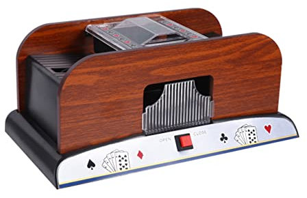 CORHAD Poker Elektrisch Keine Batterie Erforderlich Automatischer Kartenautomat Für Bridge Und Poker Größen Schwarz