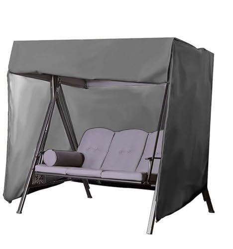 YGLEEULI schaukel Abdeckung Outdoor Garden Patio Swing Cover Rainproof Sunproof Furniture Dust Cover Oxford Fabric Rocking Chair Cover(Grey 420D,170 * 61 * 117cm)