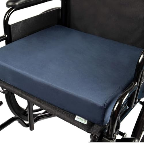 Medtropix Wheelchair Cushions for Elderly, Comfortable Thick Memory Foam Wheelchair Cushion, Chair Cushion for Seniors - Pressure Relief, Water Resistant Washable Removable Cover