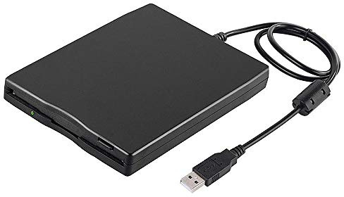 ACAGALA Externes USB-Diskettenlaufwerk Tragbares 3,5-Zoll-Diskettenlaufwerk USB-Schnittstelle Plug-and-Play Rauscharm für PC-Laptop Schwarz