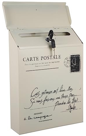 Housoutil Retro Wandbriefkasten Aus Robustem Eisen Mit Schloss Abschließbarer Postkasten Im Amerikanischen Stil Praktische Aufbewahrung Für Briefe Und Zeitungen Einfache Montage Vielseitig a