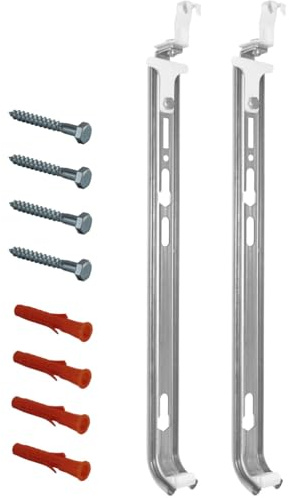 Jabema 2 consoles de montage rapide de 700 mm de hauteur du radiateur | Pour radiateur plat, radiateur à panneaux sans languettes, fixation de radiateur, console de radiateur, support de radiateur