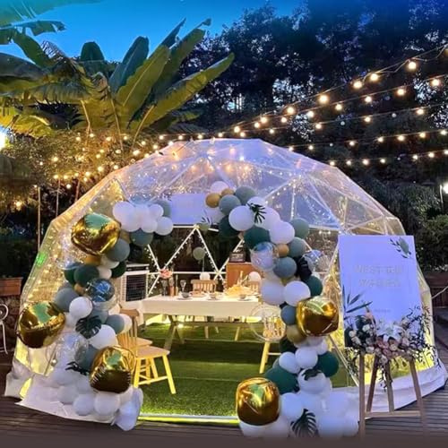 Geodesic Dome Tent, 12ft Clear Bubble Tent, Pop Up Gazebo for Garden, Weatherproof Outdoor Greenhouse Camping Dome, Ideal for Events and Recreation