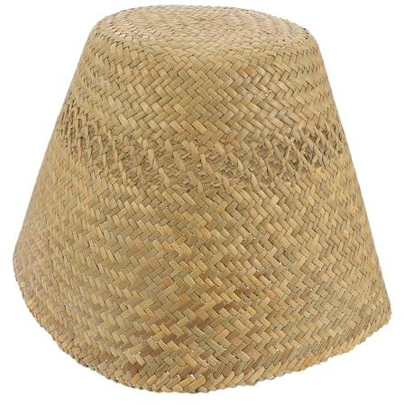 NUOBESTY 1 Stück Lampenschirm Aus Rattan Handgewebte Lampe Rattan -lampe Klein Abdeckung Korblampe Weiden Schatten Lampenschirmverzierung Deckenleuchte Lampenschirm Beige