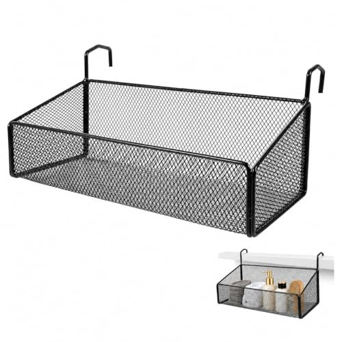 BESTYASH Hängender Aufbewahrungskorb Metall Drahtkorb Mit Haken 10.63X7.09X4.72In Vielseitig Für Badezimmer Schlafzimmer Küche Und Poolbereich