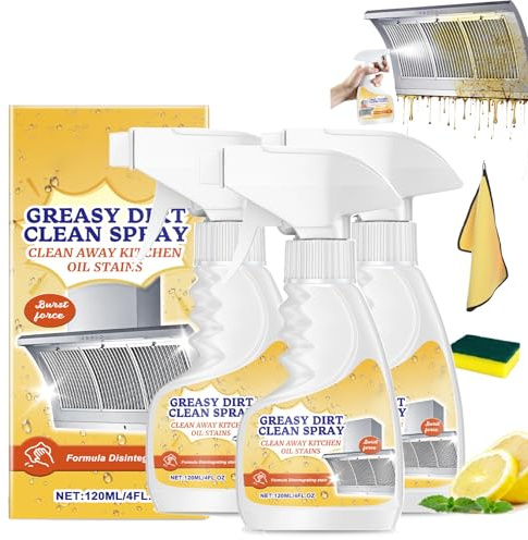 Rotateepic - Limpiador de espuma multifuncional para cocina, limpiador de horno Pro Foam 2026, spray limpiador de cocina, limpieza de vinagre blanco para horno, hogar, estufa, cocina y más (3 piezas)