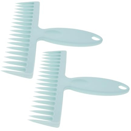 Peigne de Nettoyage de Balai Anti-poils Bleu en Pp, Lot de 2 Pièces