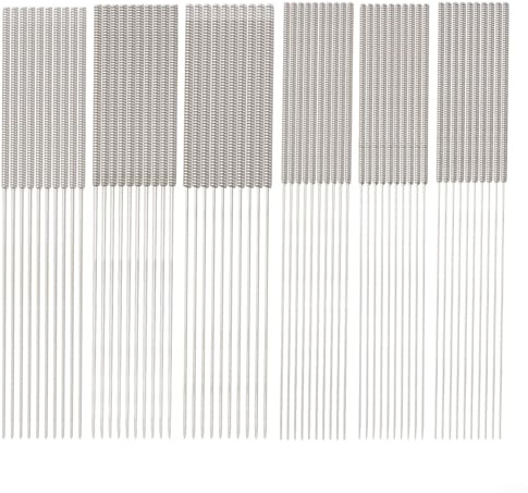 Pumixiy Düsenreinigungsnadeln, Edelstahl, 0,15 bis 0,4 mm, Düsenreiniger-Set, unverzichtbares Wartungswerkzeug für Düsen, 60 Stück