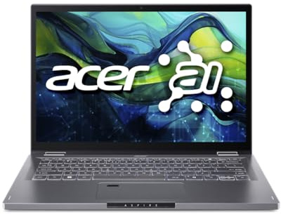 Acer Aspire Spin 14, Portátil Convertible 14 Táctil, 16GB RAM, 512GB SSD | Intel Core Ultra 5 115U, Intel Graphics, Windows 11 Home, Teclado QWERTY Español, Ligero y Rápido para Estudio y Trabajo