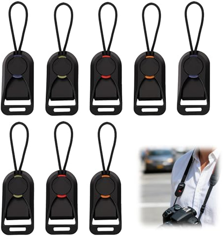 Lomuna 8Pcs Quick Release Camera Strap Clips for Peak Design Anchor Links | Rapid Connectors Kit for DSLR and Mirrorless Cameras, Secure Anchor Links for Neck Shoulder Straps