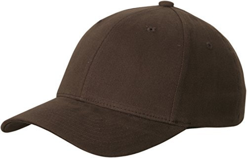 FLEXFIT Basecap Fullcap in 2 Größen + 8 Farben Dunkelbraun,S/M ( Small/Medium ) für 56/57 cm Kopfumfang Dunkelbraun,S-M