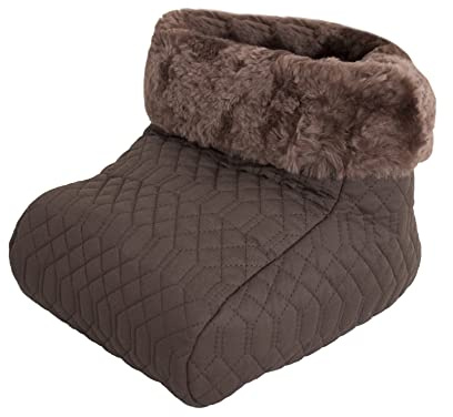 Fußsack Fußwärmer FUSA-NW-MOC-MOC Steppstoff mit echtem Merino Lammfell gefüttert 25mm mocca-mocca