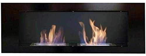 Kaminbau Mierzwa – Ethanol und Gelkamin – Wandkamin – Modell Tornado Deluxe – Inklusive 2 Edelstahl Brennkammern – Wählen Sie aus 6 Farben – Farbwahl (Schwarz)