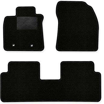 Bär-AfC Auto Fußmatten Ideal passend für Toyota Avensis T27 ab 2011, Autoteppiche Nadelvlies Schwarz, Rand Kettelung Schwarz, Trittschutz Kunststoff, Set 3-teilig, TY04814