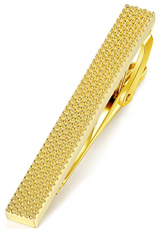 Honey Bear Herren Krawattennadel Krawattenklammer für Normale Krawatte Edelstahl Tie Clip,5.4cm (Gold)