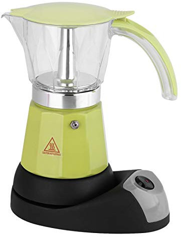 EVTSCAN Caffettiera, caffettiera elettrica da 300 ml/6 Tazze 480 W, caffettiera da Cucina Rimovibile in Acciaio Inossidabile(Verde)