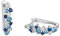 Amor Creolen 925 Sterling Silber Damen Ohrschmuck, mit Zirkonia synth., 1,7 cm, Blau, Kommt in Schmuck Geschenk Box, 2012794
