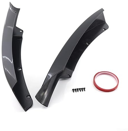 2 Stück Frontstoßstange Seitensplitter Spoiler Lippe Abdeckungen Glänzend Schwarz Frontstoßstange Seitensplitter Für BMW 3er E90 M-Tech LCI 2009–2012