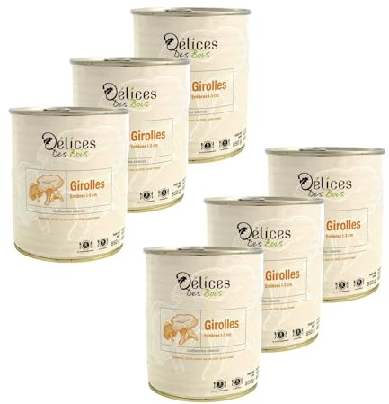 Lot 6x Girolle petite (1 à 3cm) - Boîte 850g