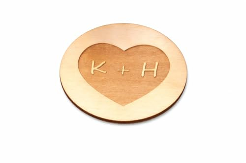 Personalisierter Untersetzer Herz aus Holz | graviert, Gravur | Paare Geschenk | Zuhause, Arbeit, Job, Erinnerung | Geschenk Hochzeitstag