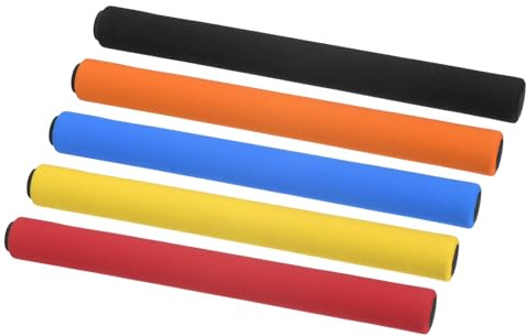 M METERXITY Relay Track Baton Set - Stainless Steel Hollow Tube with Sponge Cover, Apply to Team Building/Relay Races/Athletics Sports Game (5 Colors)