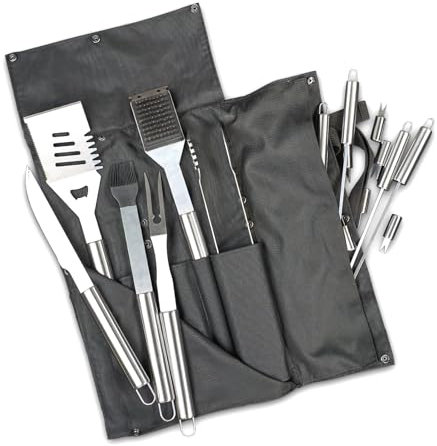 Grill Zubehör für Outdoor Grillen - Outdoor Grill Zubehör für Barbeque - Premium Grill Tool Sets Grillbesteck Set - Grillzubehör Kit - BBQ Gear