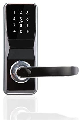 ZHCHAO Smart Electronic Door Lock Digital Safe Keypad Intelligent Door Lock Desbloquear por código, tarjeta y llave mecánica con 2 tarjetas (Size : Left hand door)