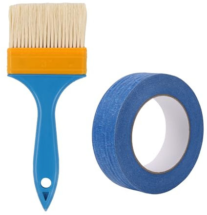 BQLZR Pennello con manico in plastica per acrilico, 7,6 cm, con nastro da pittore, 45,7 m, confezione da 2