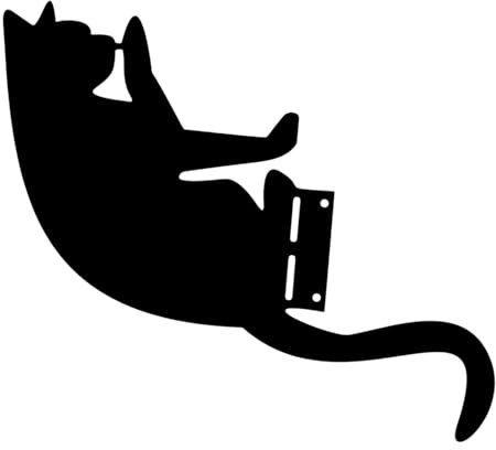 SEWOART Décoration Extérieure Chat Noir en Fer, 1 Pièce, Design Délicat | Sculpture Décorative pour Jardin et Balcon, Style Élégant et Vif, Installation Facile