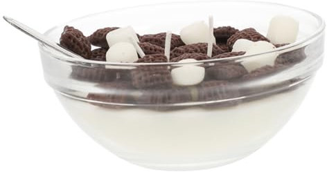 BCOATH Cereal Bowl Scented Candle Fragrance Candles Home Desktop Decor Artificial Food Model Delicate Scented Photo Prop