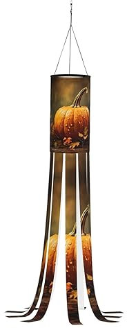 WCXTHGFA Windsack mit Herbst-Kürbis-Druck, vielseitig, charmante Outdoor-Dekoration für Herbst, Erntedankfest, Winter