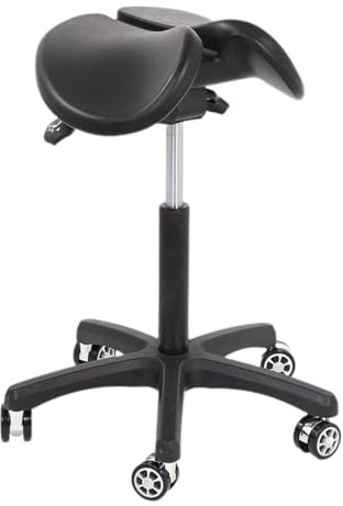 SFKLYU Ergonomischer Sattelstuhl mit Geteilter Sitzfläche Dental Rollhocker Drehstuhl, Verstellbarer Sattelhocker für Den Innen Außenbereich Verschiedenen Szenarien,A1