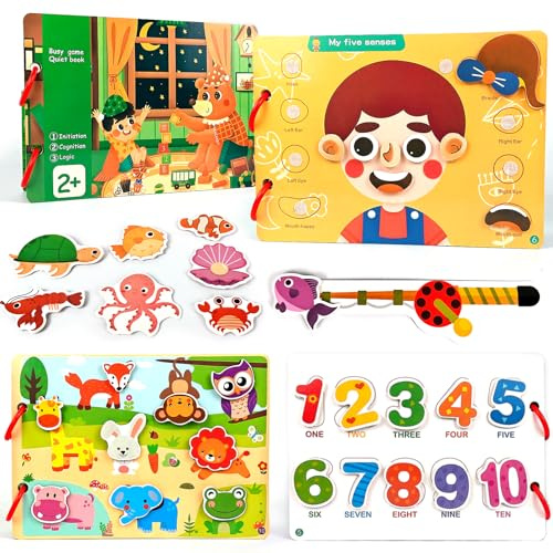 Tangdudu Busy Book Juguetes Niños 1 2 3 4 5 años, Juguetes Montessori Libro, Tablero Sensorial Montessori Juguetes Motoras Finas, Juegos Educativos Niños 2 3 4 Años, Regalos Niños Niña