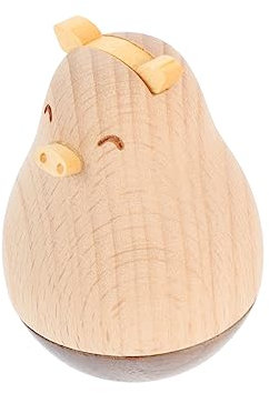 ERINGOGO Holz Tierfigur Skulptur Tumbler Dekoration Tisch Ornament Klein Handgefertigt Für Wohn Und Bürodekor