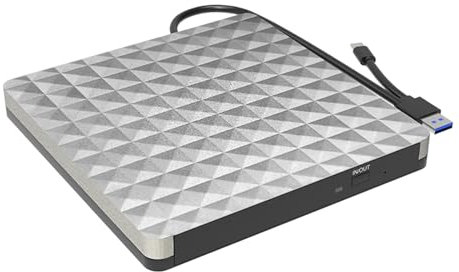 jiingekk USB3.0 External DVDs Optical Writer Drives With Pattern Portable USB C DVDs Burners For Data Backup