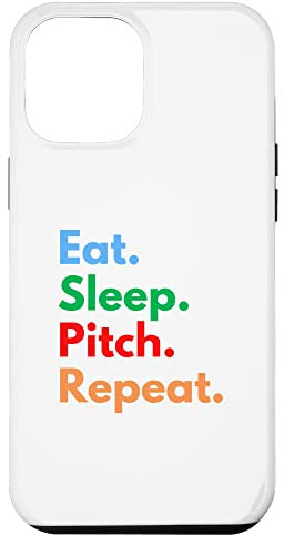 Eat Sleep Pitch Repeat pour les amateurs de pitching Coque pour iPhone 12 Pro Max