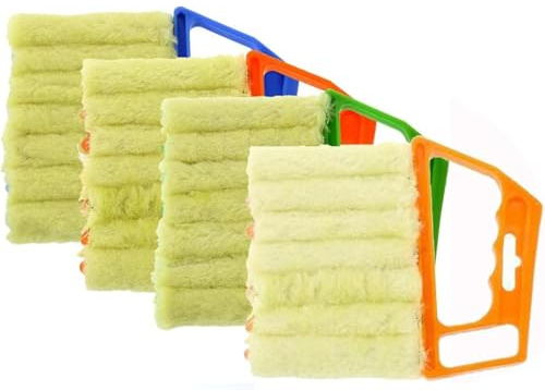 Spazzola per Condizionatore e Finestre, Pulitore in Microfibra a 7 Dita, Strumento Portatile Riutilizzabile per Tapparelle, Bocchette d’Aria, Ventilatori e Zone Difficili da Raggiungere