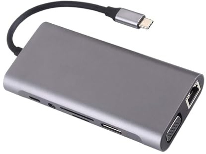 11 In 1 USB C Docking Station Adattatore Multiport Lettore di Schede di Memoria Porta Multipli 3.5mm Dock Station Per Notebook Laptop C Dock