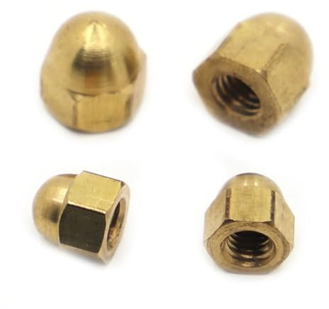 Tuerca ciega de latón macizo, Tuercas de cúpula latón con tapa bellota M3-M16 DIN1587(M12 2pcs)
