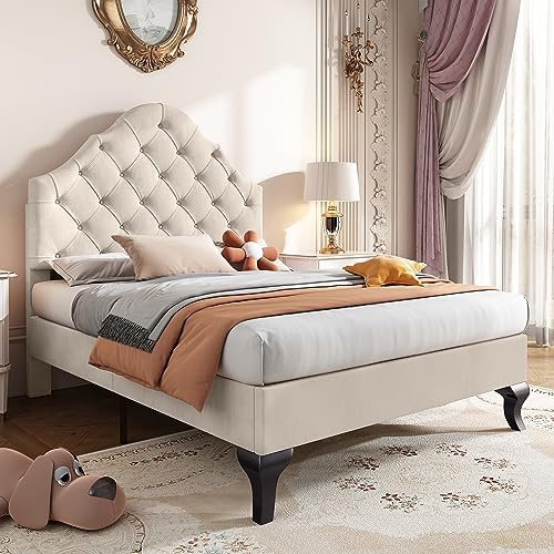 YAIXBNG Cama tapizada de 90 x 200 cm con somier de listones y cabecero, cama tapizada con cabecero de altura ajustable, cama juvenil, cama individual, soporte de listones de madera, fácil montaje