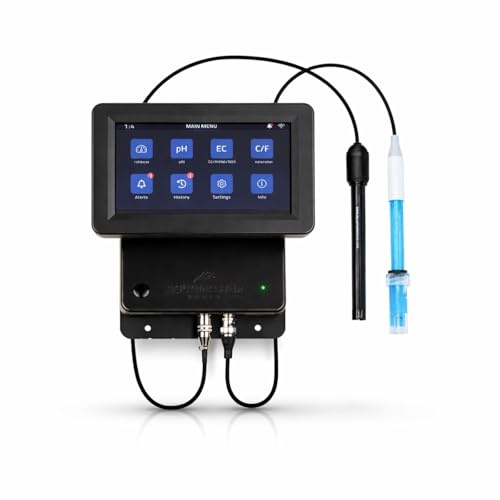 Weedness Aquamaster C800 Pro Controller - EC & pH-Messgerät Garten Pflanzen Wert Pooltester Teststreifen für Pool pH-Meter Messen Wassertester Digital Aquarium