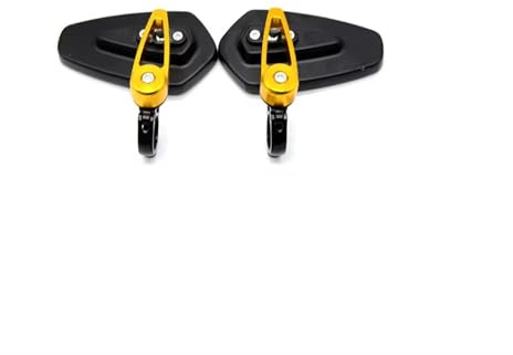1 Paio Specchietti Retrovisori In Alluminio Per Motociclette Estremità Del Manubrio Per Per T&MAX 500 530 Per TMAX500 530 Per YZF Per R15(Gold)